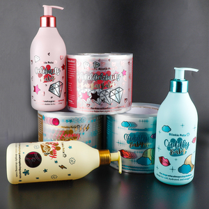 Tùy Chỉnh Sang Trọng Không Thấm Nước Dính Trong Suốt Bopp Lá Vàng In Biểu Tượng Rõ Ràng Gói Nhãn Dán Nhãn Cho Vật Nuôi Gel Tắm Chai - Product Image 6