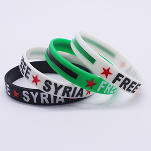 Pulsera de goma personalizada de 12mm de ancho con pulseras de silicona para diferentes banderas nacionales utilizadas como regalos publicitarios promocionales - Product Image 2