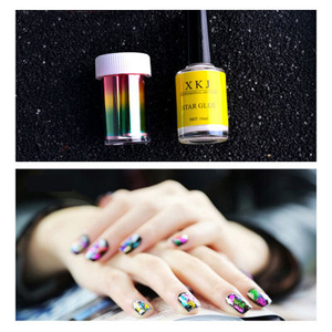 16ml Starry Sky Nail Art <b>Gel</b> Glue Transfer Printing Base Phototherapy Nail Polish Glue - Product Image 5