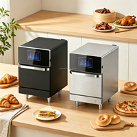Horno de Convección Profesional de Alta Velocidad de Acero Inoxidable con Microondas, Potencia de 1.5-3KW, Diseño de Tubo Único Independiente