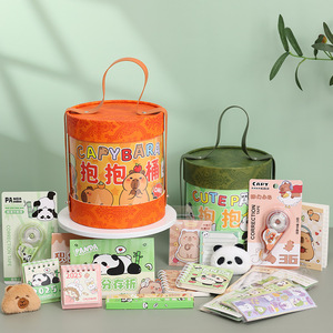Set de Papelería Capybara Hug Bucket, Regalo para el Día del Niño, para Niños, Compañeros de Clase, Material Escolar, Caja de Regalo Promocional - Product Image 5