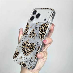 Funda para Teléfono Móvil con Diseño de Leopardo, Corazón, Lazo y Patrón Glaciar IMD para iPhone 11 12 13 14 15 16 17 Pro Max - Product Image 5