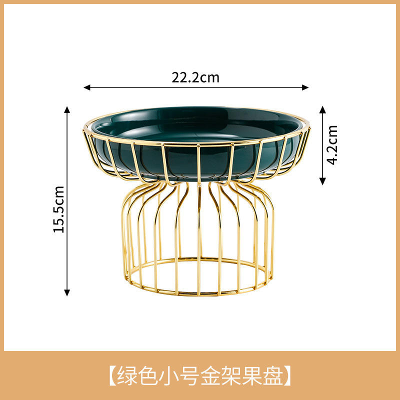 [Petit vert foncé] Assiette de fruits en fer