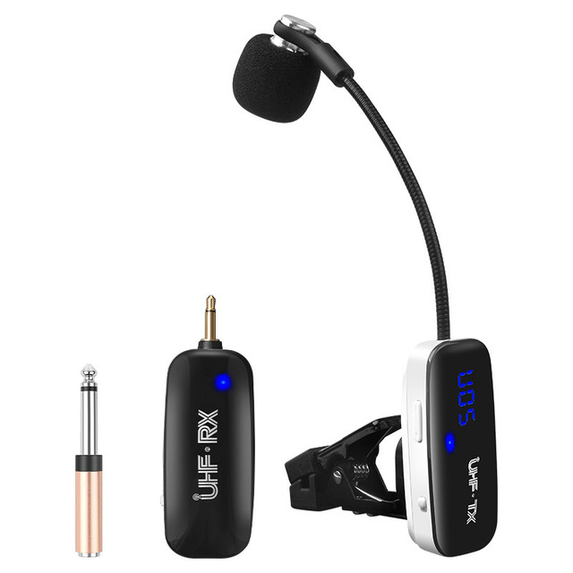 Saxophone-Specific Wireless Microphone Switchable Directivity High Quality Audio Pickup for Trumpet Stage Square-Dance