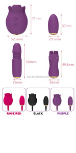 SacKnove incroyable 3 en 1 G Spot 10 vitesses vibrant impulsion gode télescopique rotatif succion Rose Sex Toy vibrateur pour femme - Product Image 6