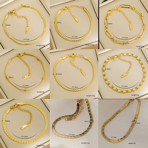 Avrupa Amerikan Kadın Modası Zirkonyum 18 Ayar Altın Kaplama Paslanmaz Çelik Sade Bileklik - Product Image 4