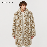 Manteau en fausse fourrure pour femme, imprimé léopard, chaud et épais, mi-long, style streetwear, tendance, en stock