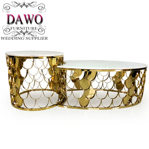 Khách Sạn Được Sử Dụng Bàn Trà Gương Tròn Hiện Đại Với Đế Kim Loại - Product Image 2