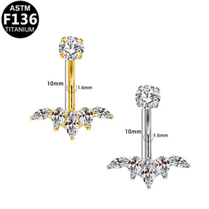 G23 <b>Titanium</b> Butterfly And Scorpion Navel <b>Ring</b> Medical Grade Piercing Jewelry For Party - Product Image 3