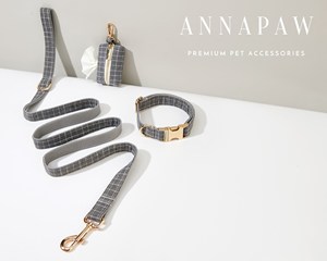 Laisse à carreaux gris, ensemble de chien personnalisé garçon, noeud papillon gravé pour collier de chiot pour cadeau de mariage, nom gratuit gravé - Product Image 5