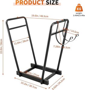 Nuevo modelo de estante de leña de acero de tamaño pequeño para interiores y exteriores, ganchos de madera para leña, estantes de almacenamiento, soporte para leña para chimenea - Product Image 3