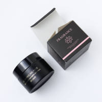 Pot en verre givré pour crème cosmétique pour les yeux avec couvercle blanc, logo personnalisé, 5g, 15g, 30g, 50g, 100g, 200g, 1 oz, 2 oz, 4 oz, pour crème pour le visage