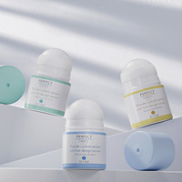 Emballage cosmétique, flacon de déodorant à bille cylindrique, personnalisable, 50 ml, flacon en PP écologique