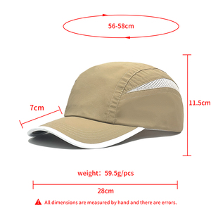 Custom logo 7-panel performance waterdichte lichtgewicht hardloopcap outdoor sport hiking snel drogende camp cap baseball pet - Product Image 5