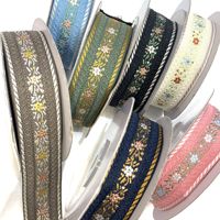 Cinta Jacquard Bordada Estilo Chino - Cinta Decorativa Tejida para Ropa Étnica y Manualidades