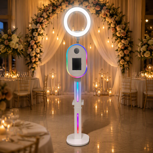 Machine Photobooth pour iPad avec Support Appareil <span class=keywords><strong>Photo</strong></span> DSLR, Anneau Lumineux et Flight Case Compatible iPad 10.2, 10.9, 11, 12.9, 13 Pouces - Product Image 1