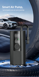 Inflador de Neumáticos Inalámbrico Portátil T01, Bomba de Aire ABS de 150 PSI con Linterna LED, Función de Parada Automática, Banco de Energía para Automóvil, Motocicleta, Bicicleta y Deportes - Product Image 5