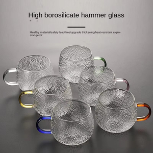 Classique Écologique Durable Résistant À La Chaleur Marteau <span class=keywords><strong>Verre</strong></span> Épaissie <span class=keywords><strong>Tropical</strong></span> Poignée Antidéflagrante 400ml Grande Capacité Tasse À Thé - Product Image 4