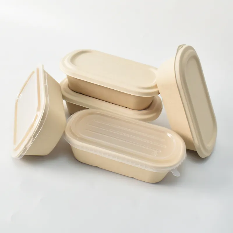 Miễn Phí Mẫu Container Thực Phẩm Phân Hủy Sinh Học Bagasse Bột Giấy Hộp Carton Bao Bì Takeout Bento Hộp Ăn Trưa