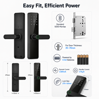 Fingerabdruck-Eingang Multi-Unlock Smart-Türschloss mit Display, Batteriefach und Stahlgehäuse – Ideal für gewerbliche und private Nutzung