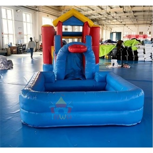 Castillo Inflable Multifuncional 5 en 1 Comercial, Tobogán Acuático <span class=keywords><strong>con</strong></span> <span class=keywords><strong>Piscina</strong></span>, Tobogán Portátil para Niños para <span class=keywords><strong>Alquiler</strong></span> - Product Image 2