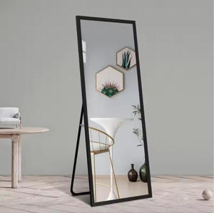 Xu Hướng Retro Bắc Âu Kim Loại Bạc Thủy Tinh Đứng Đầy Đủ Chiều Dài Sàn Gương Độ Nét Cao Tùy Chỉnh Đồ Nội Thất Phòng Khách - Product Image 5