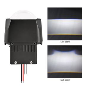 Chenlang - Faro Delantero Bi-LED de Matriz de 1.5 Pulgadas, H4, Luz Alta y Baja, 84W/64W, 5400LM, Lente de Proyector Bi-LED, Corte Plano para Automóviles, Volante a la Derecha <span class=keywords><strong>e</strong></span> Izquierda - Product Image 3