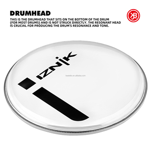 Beattello Single DrumHead <span class=keywords><strong>22</strong></span> pulgadas Bass Kick Drum Head Skin Accesorio para instrumentos musicales con patrones negros para <span class=keywords><strong>bombo</strong></span> - Product Image 3