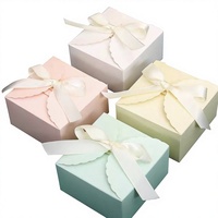 Boîte cadeau plate en papier couché créative, simple et élégante avec gaufrage et paillettes pour mariage, anniversaire, pâtisserie et emballage artisanal