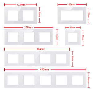 Módulo de Pared para Instalar, Estándar Europeo, Marco de Plástico Blanco, Enchufe, Interruptor de Luz, Botón, Función Combinada, Enchufe de Alimentación - Product Image 2