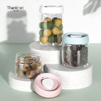 Boîte de conservation alimentaire hermétique sous vide (-0,03 Mpa) de 0,4 L avec couvercle PP à poussoir et corps en Tritan pour une conservation optimale de la fraîcheur