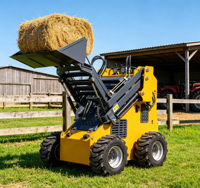 Mini-chargeuse compacte sur chenilles de haute qualité, moteur diesel, pour usage agricole, en promotion