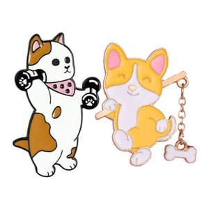 Al por mayor, personalizados, hermosos pines de solapa de esmalte suave y duro de metal, con diseños de gato, elefante, amor, dibujos animados y oro rosa - Product Image 2