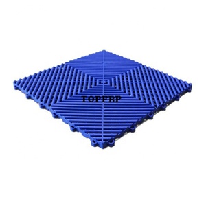 Modular Interlocking <b>Plastic</b> Vented Floor <b>Tiles</b> for Detailing and Workshops - Product Image 1