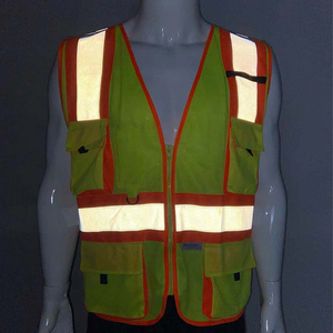 Gilet de sécurité réfléchissant haute visibilité CITICITY, multi-poches, en maille, pour ingénieurs de la construction, avec fermeture éclair - Product Image 3