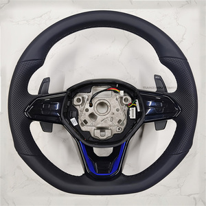 <span class=keywords><strong>Volante</strong></span> de cuero Premium directo de fábrica compatible con Volkswagen <span class=keywords><strong>Golf</strong></span> 4 5 6 6R 7 7R 7,5 8 <span class=keywords><strong>Mk5</strong></span> 6 7 Mk8 Polo Scirocco - Product Image 2