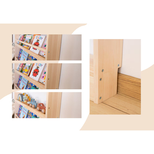 Estantería multicapa de madera maciza para área de lectura de niños, estantería de pie, estante de almacenamiento de entrada, dormitorio montado en la pared - Product Image 5