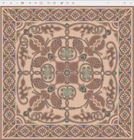 Tapis de jeu de mahjong américain élégant rose équestre - Bordure ornée de chaînes dorées et de pompons, avec dos antidérapant en caoutchouc