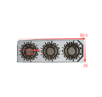 Ensemble de 3 miroirs muraux ronds vintage en treillis creux, miroirs décoratifs en métal pour chambre à coucher, entrée, mur de fond, vente en gros usine