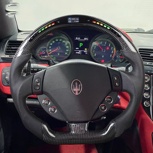 Volant de voiture de course à LED RPM en fibre de carbone pour <span class=keywords><strong>Maserati</strong></span> GT GranTurismo <span class=keywords><strong>MC</strong></span> Volant de voiture cabriolet - Product Image 6