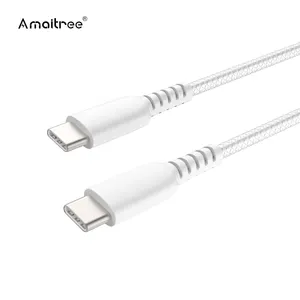 Amaitree Wholesale High Quality 1M Nylon Fast Charging Type C Cellphone Cable For Huawei Fast Charging Data Cable For IPhone