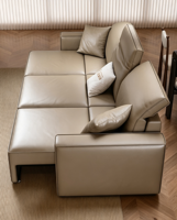 Modernes Wohnzimmer-Set Luxus-Ledersofa-Garnitur Sektionales Couch-Set für Apartment-Projekte