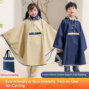 Imperméable et cape unisexe haut de gamme de style coréen pour enfants, idéal pour l'école primaire et la conduite en vélo électrique - Product Image 2