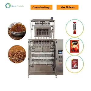 Automatic Multi lane 3 in 1 Freeze Dried Instant Coffee Ground Coffee Powder Stick Sachet Filling Packing Machine