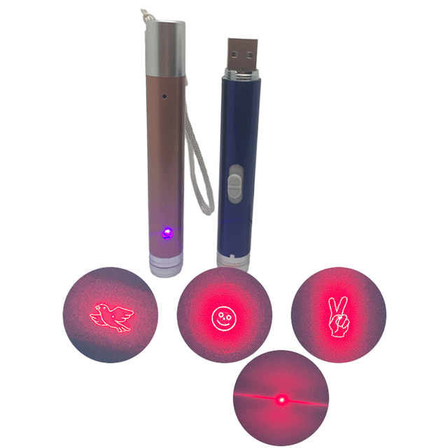 Factory Price USB Rechargeable 3 in 1 Cat Laser Dot Pointer Chaser Pen Toy with LED Flash Light for Pets Cat Training Tools
