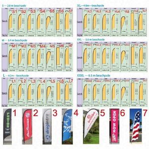 Drapeau de plage volant personnalisé avec pneus – Drapeau publicitaire extérieur en promotion - Product Image 3