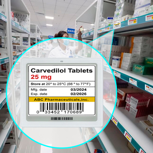 Étiquette d'inventaire médical sans fil à écran E-Ink pour pharmacie et stockage en salle, suivi des stocks en temps réel avec prise en charge du code-barres/QR - Product Image 1