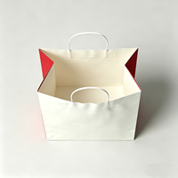 Sac d'emballage alimentaire à emporter biodégradable avec logo personnalisé et poignée, emballage pour restaurant