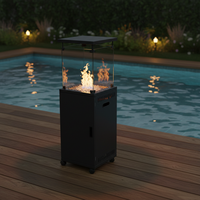 Chauffage au gaz propane multifonctionnel 850g/heure Foyer de terrasse Nouveau chauffage de terrasse extérieur en acier pour le camping et le jardin avec CE