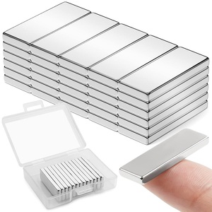 Aimants permanents puissants en néodyme rectangulaires N52 N45 N35 <span class=keywords><strong>pour</strong></span> usage industriel, soudage et pliage, revêtement Ni-Cu-Ni, en stock - Product Image 1